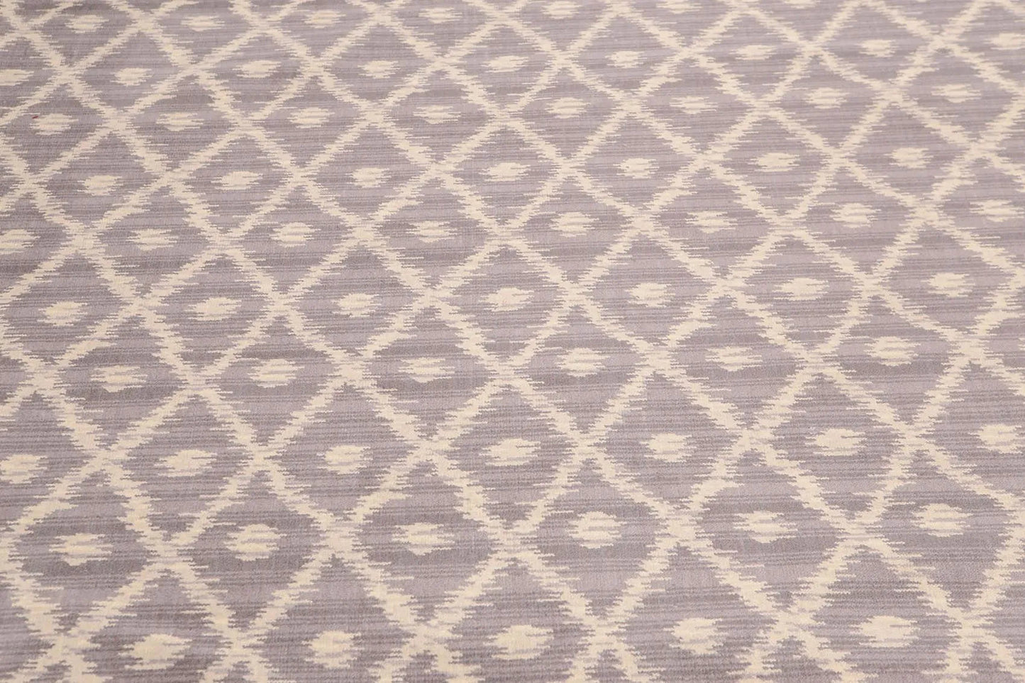 6' x 9' Hand Knotted IKAT design 100% Wool Area rug Gray-3
