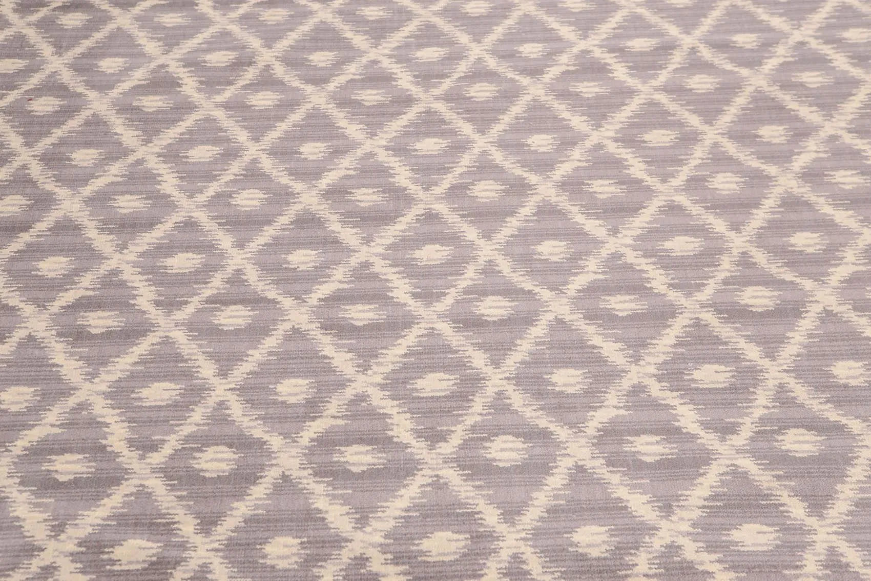 6' x 9' Hand Knotted IKAT design 100% Wool Area rug Gray-3