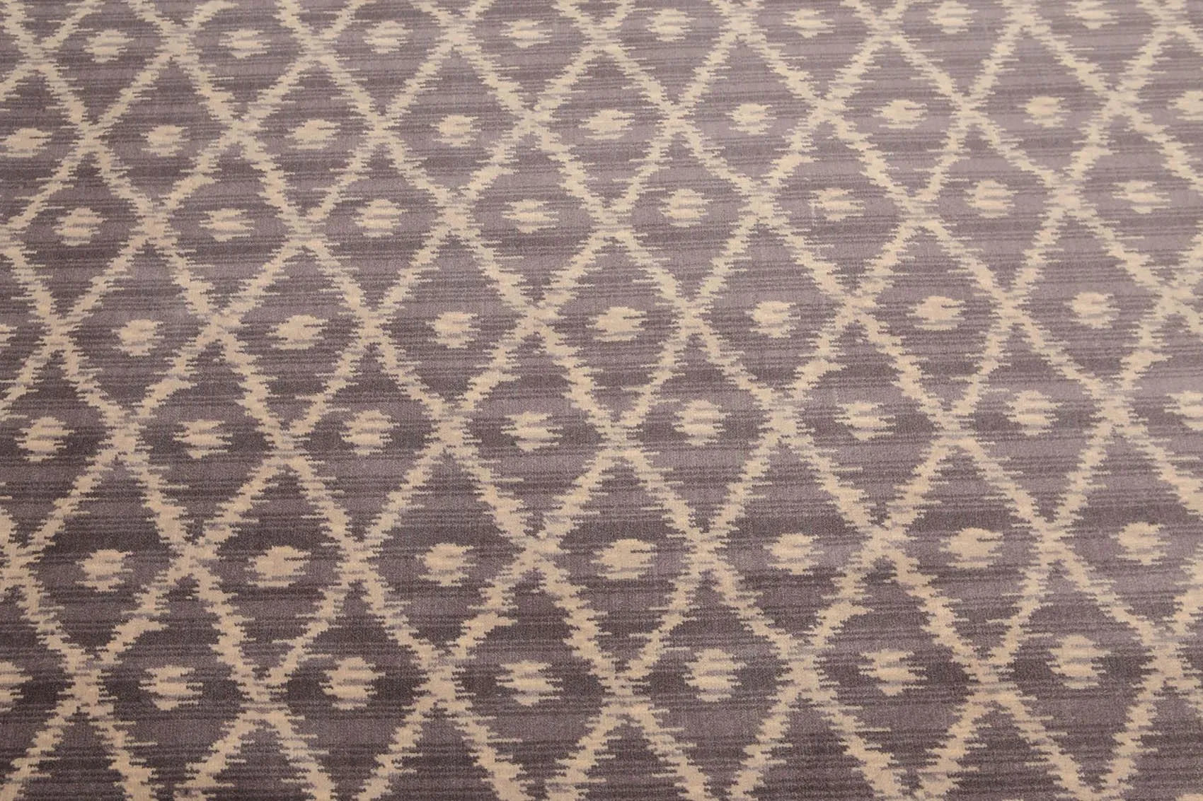 6' x 9' Hand Knotted IKAT design 100% Wool Area rug Gray-4