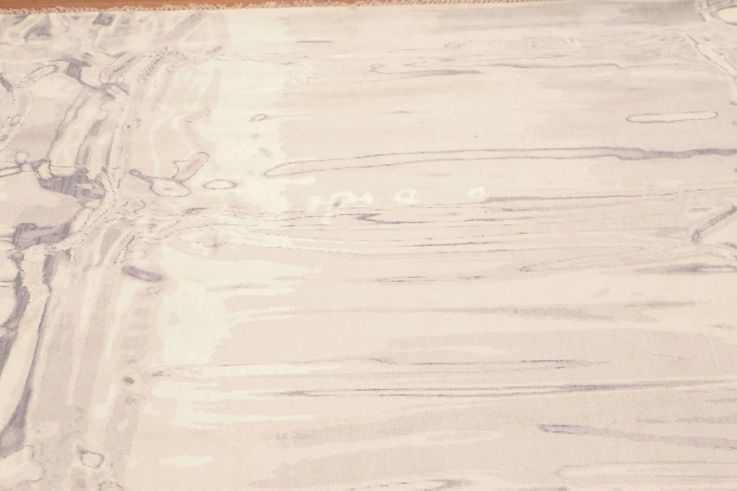 6' x 9' Hand Knotted Contemporary Marble finish look Wool Area rug Ivory-3