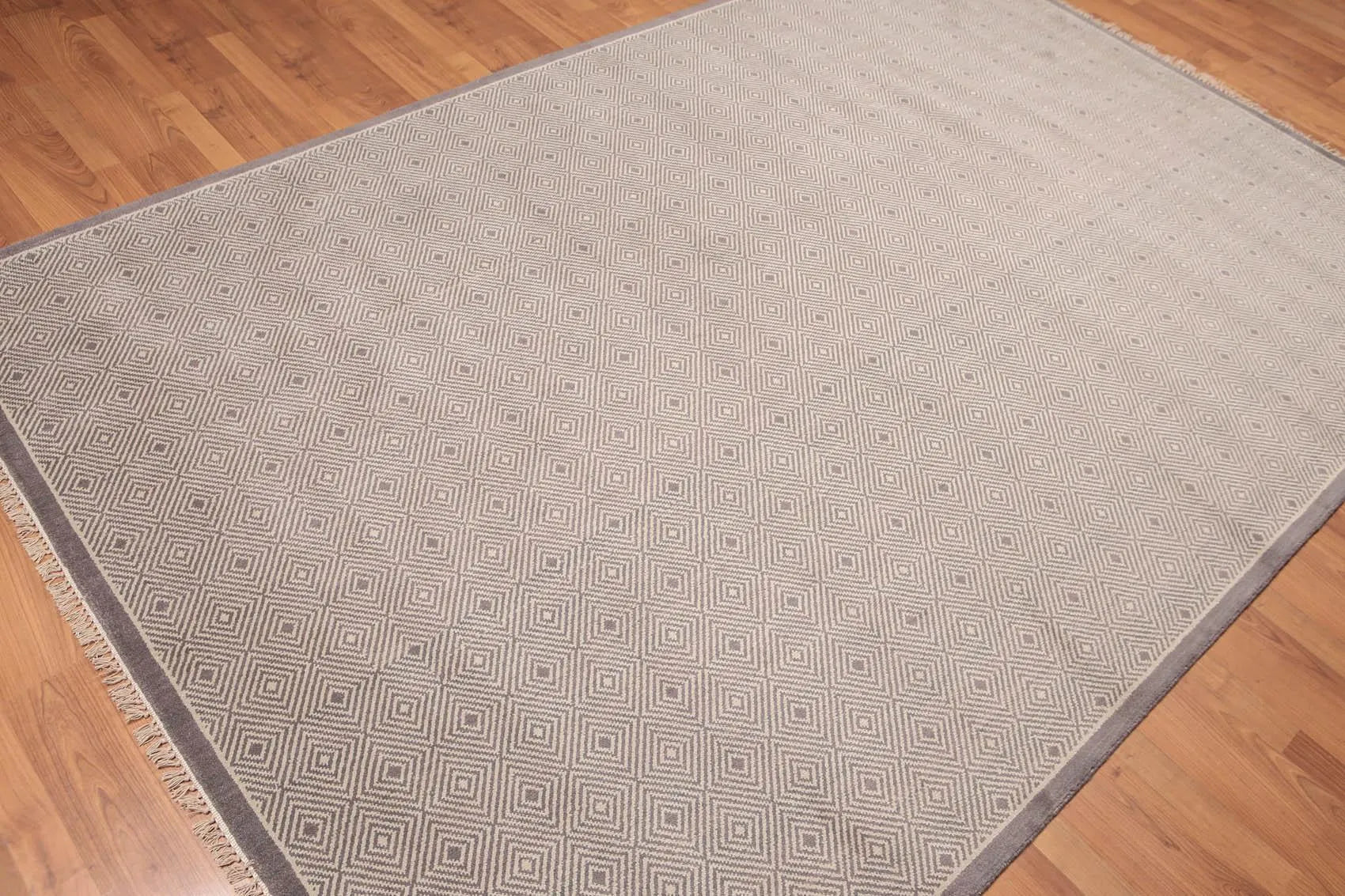 6' x 9' Hand Knotted Contemporary 100% Wool Area rug Gray-2