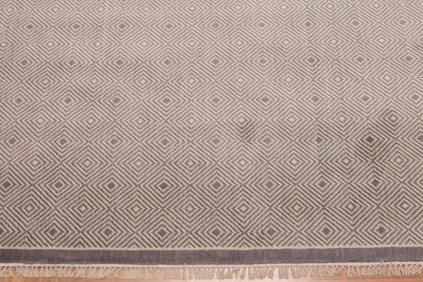 6' x 9' Hand Knotted Contemporary 100% Wool Area rug Gray-4