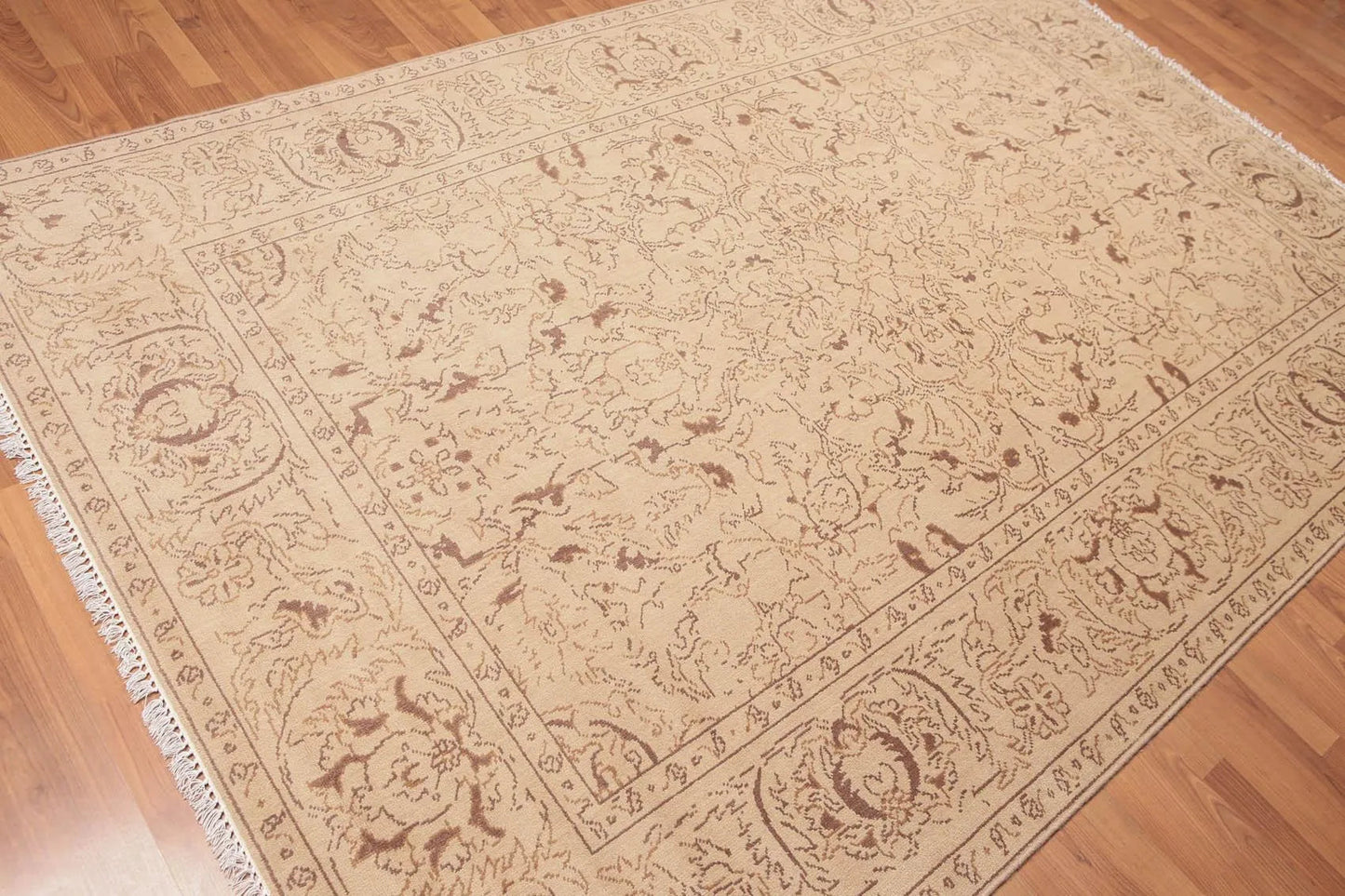 6' x 9' Hand Knotted 100% Wool Oriental Area Rug Tan-2