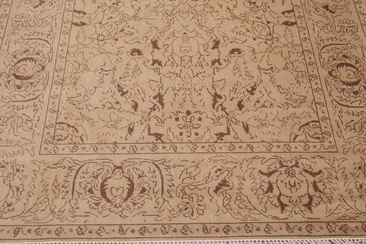 6' x 9' Hand Knotted 100% Wool Oriental Area Rug Tan-4