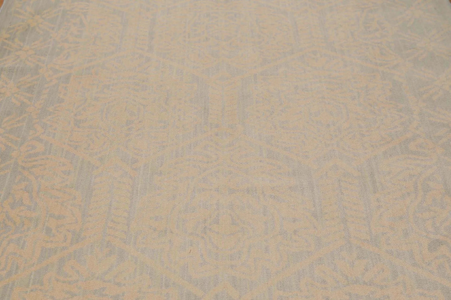 6' x 9' Hand Knotted Damask Pattern 100% Wool Area rug Gray-3