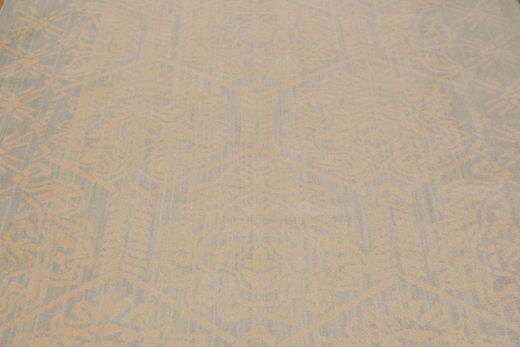 6' x 9' Hand Knotted Damask Pattern 100% Wool Area rug Gray-3