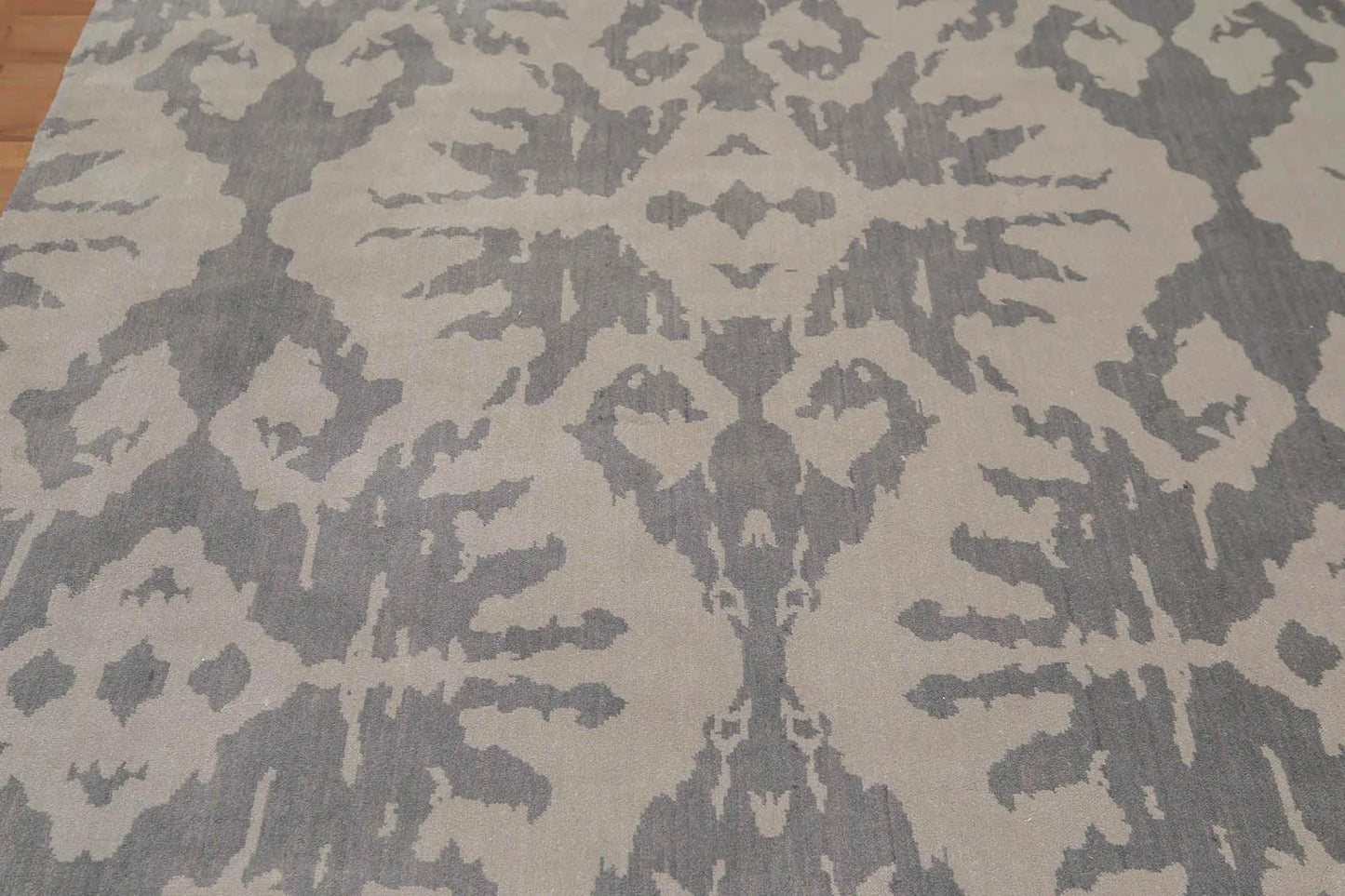 6' x 9' Hand Knotted Designer Abstract 100% Wool Area Rug Gray-3