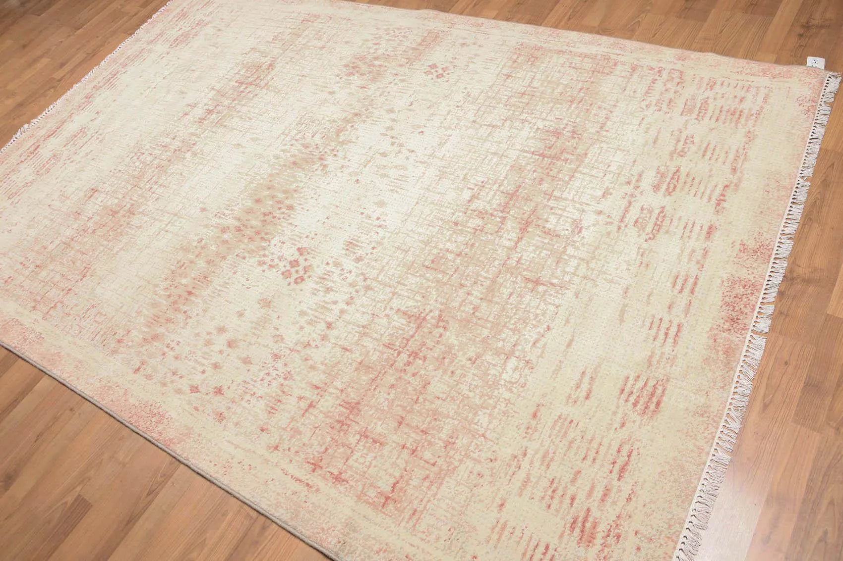6' x 9' Hand Knotted Industrial Chic100% Wool Area rug Aqua-1