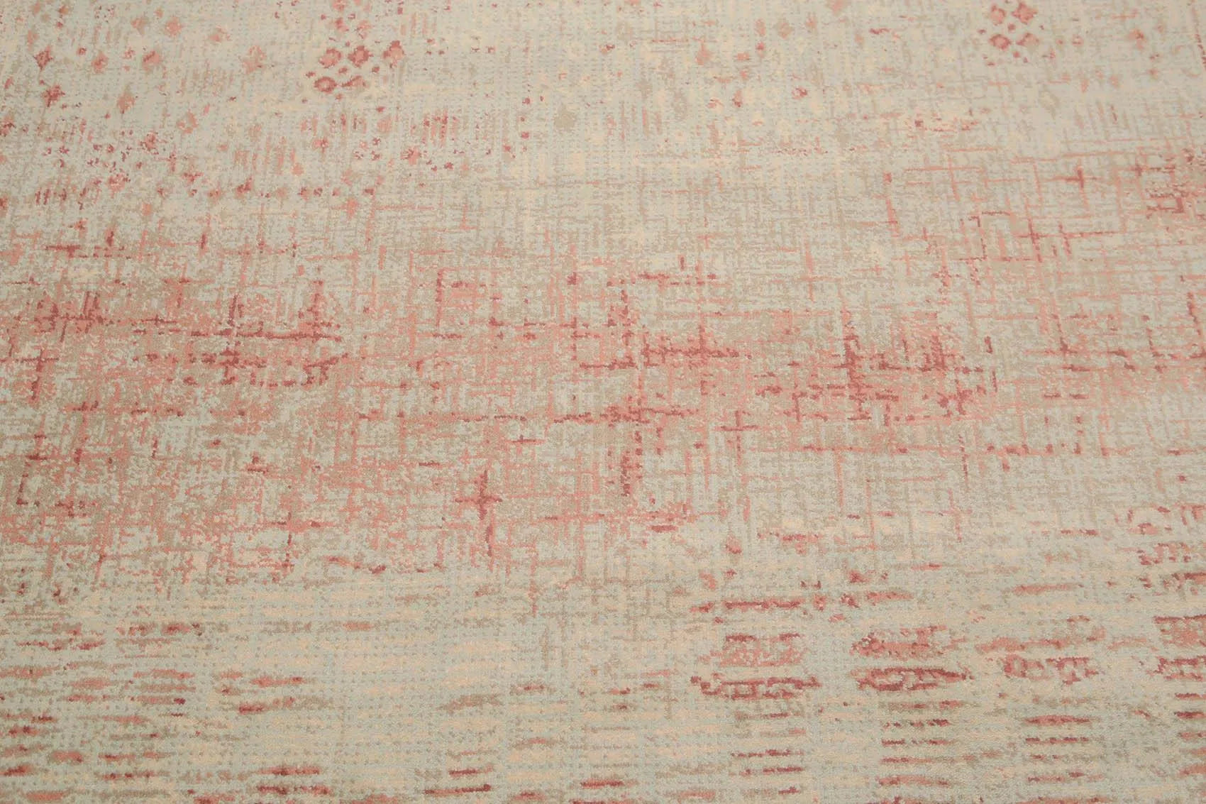 6' x 9' Hand Knotted Industrial Chic100% Wool Area rug Aqua-4
