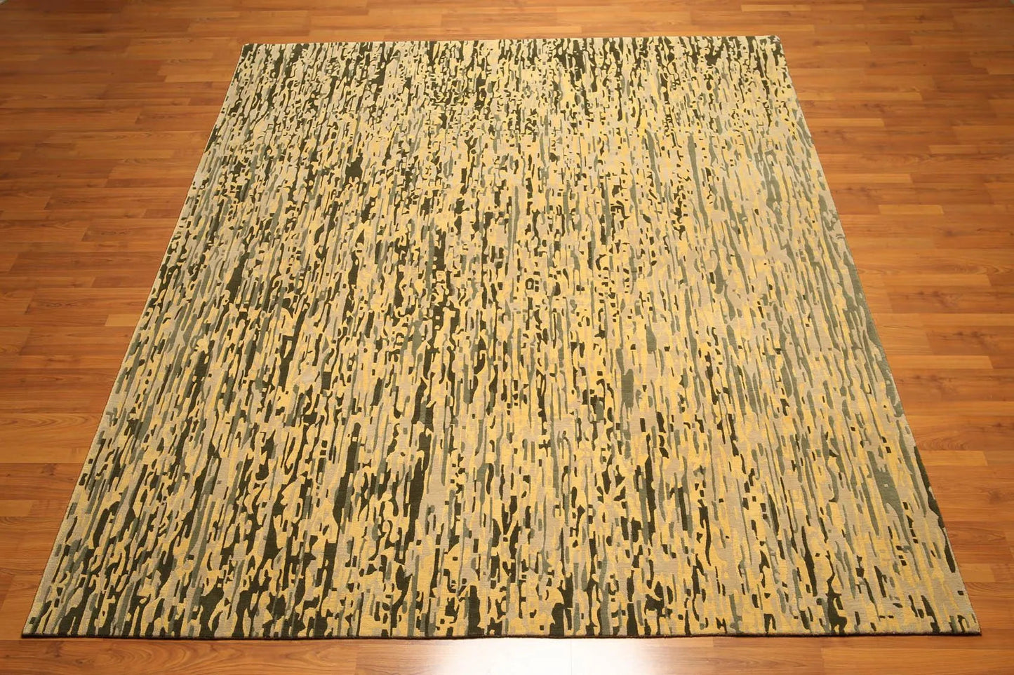 8' x 10' High end Wool Full Pile Tibetan Hand Knotted Area Rug Modern 8x10 Pale Yellow-2