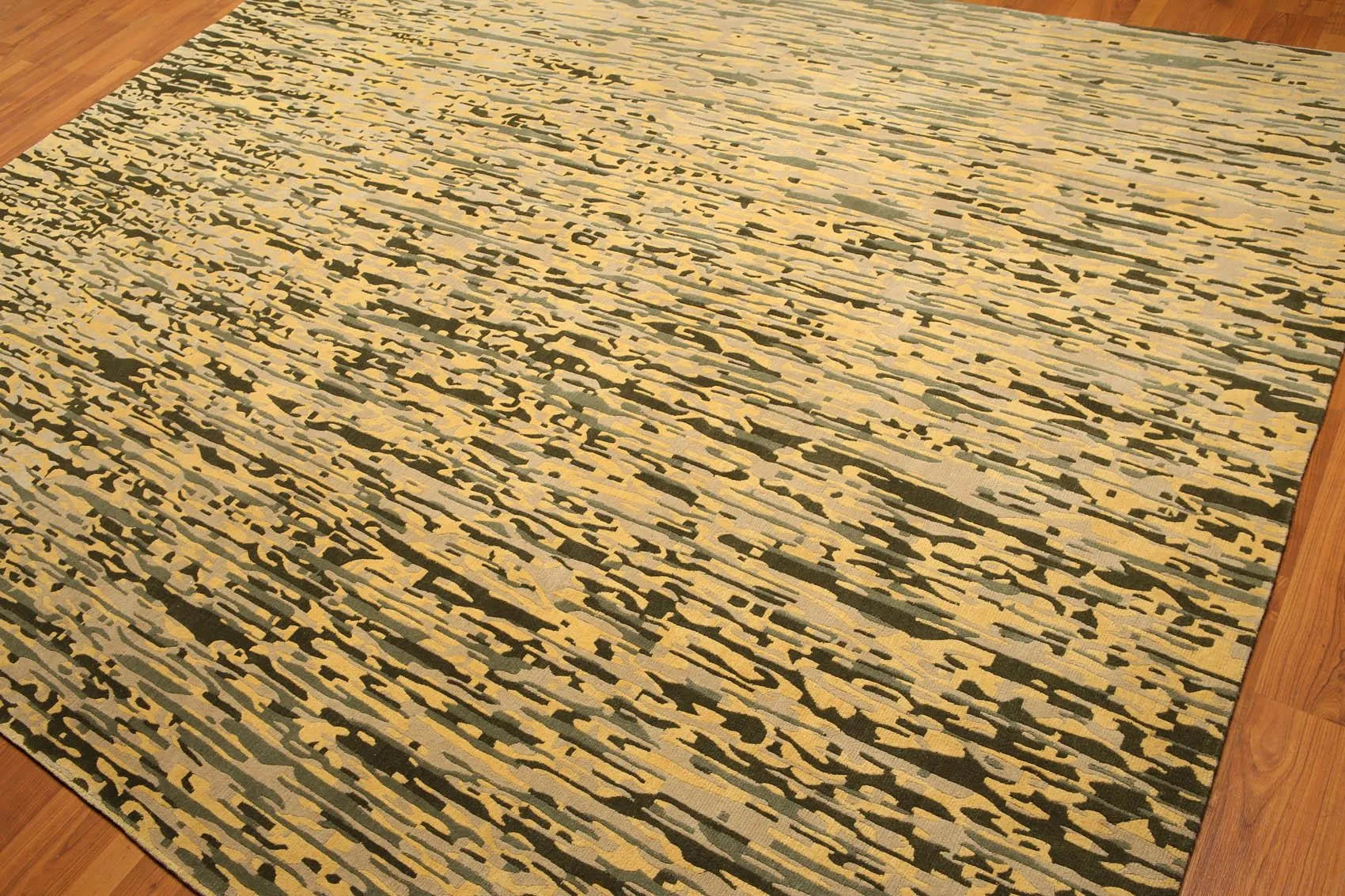 8' x 10' High end Wool Full Pile Tibetan Hand Knotted Area Rug Modern 8x10 Pale Yellow-3