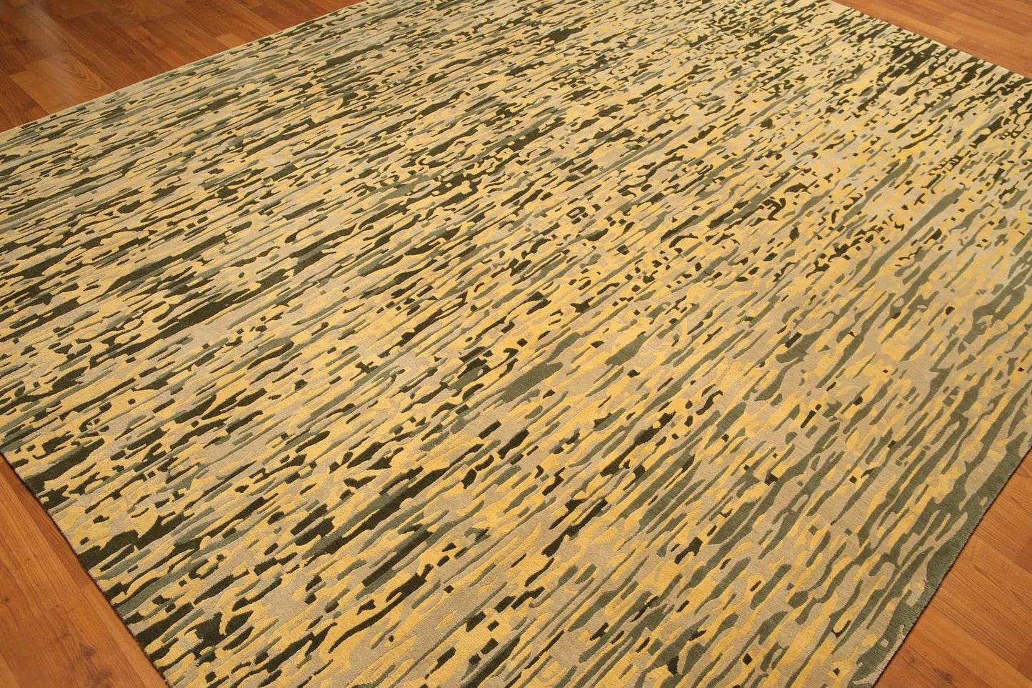 8' x 10' High end Wool Full Pile Tibetan Hand Knotted Area Rug Modern 8x10 Pale Yellow-4