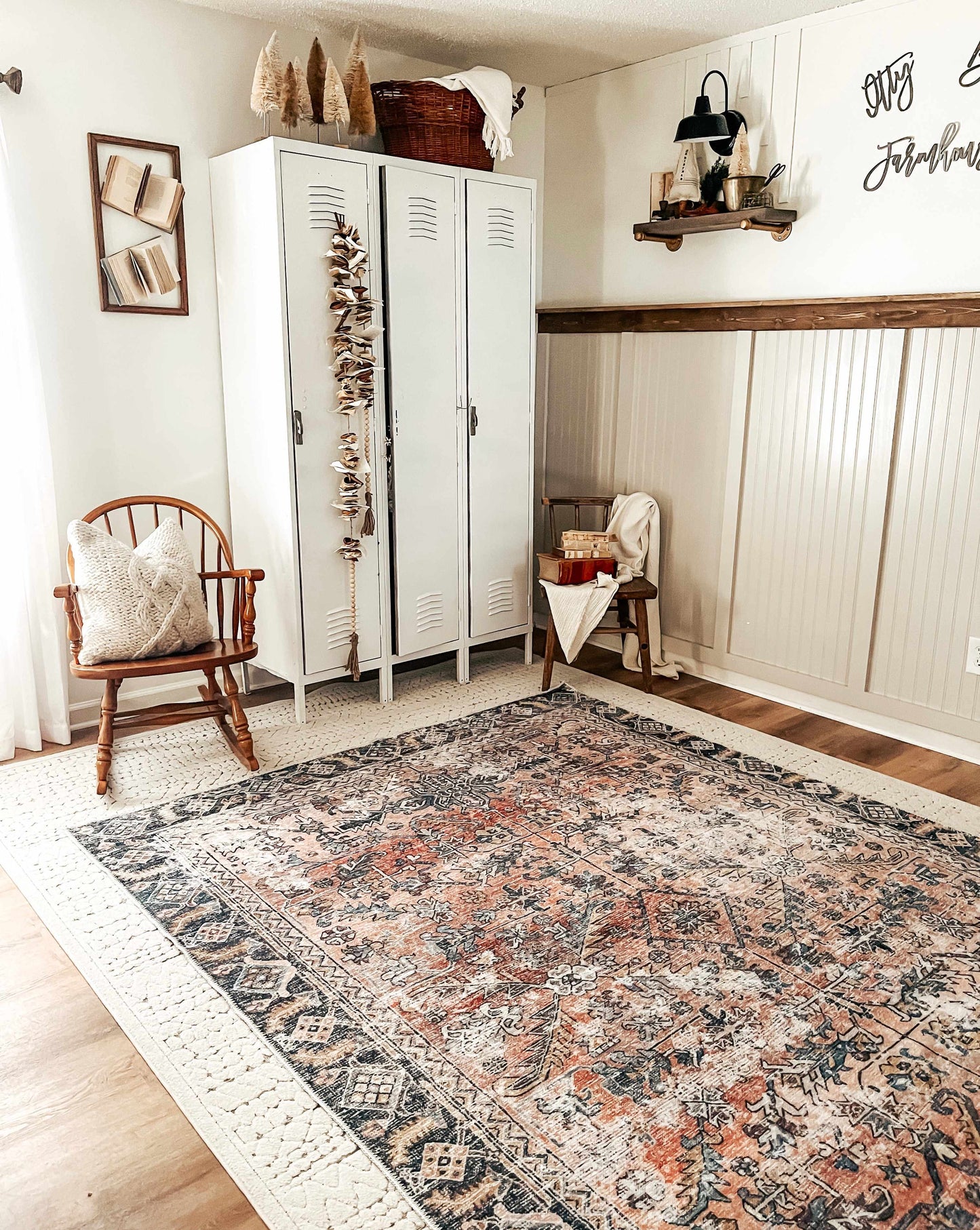 Peach Holi-2305 Washable Area Rug-2