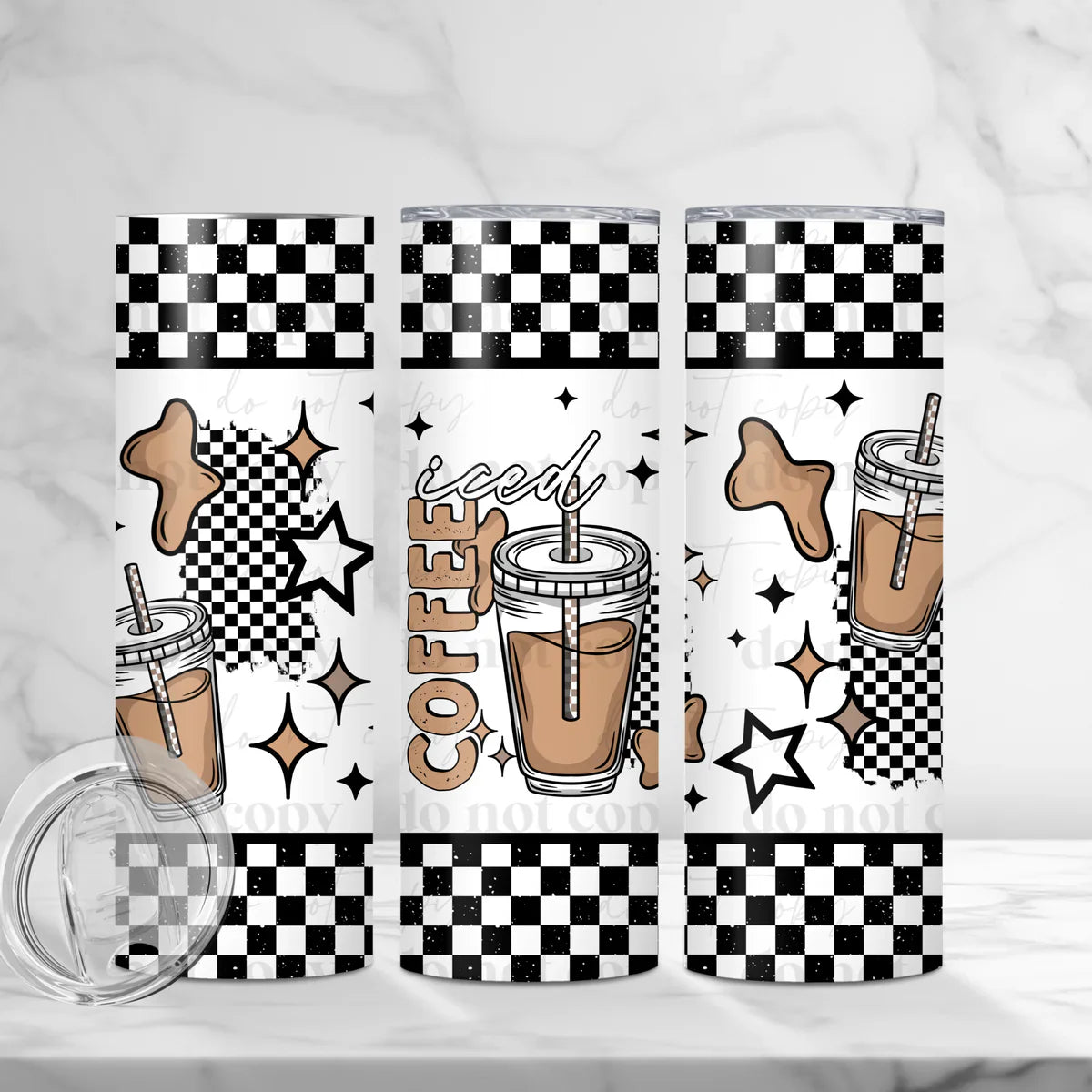 Iced Coffee 20 oz Skinny Tumbler