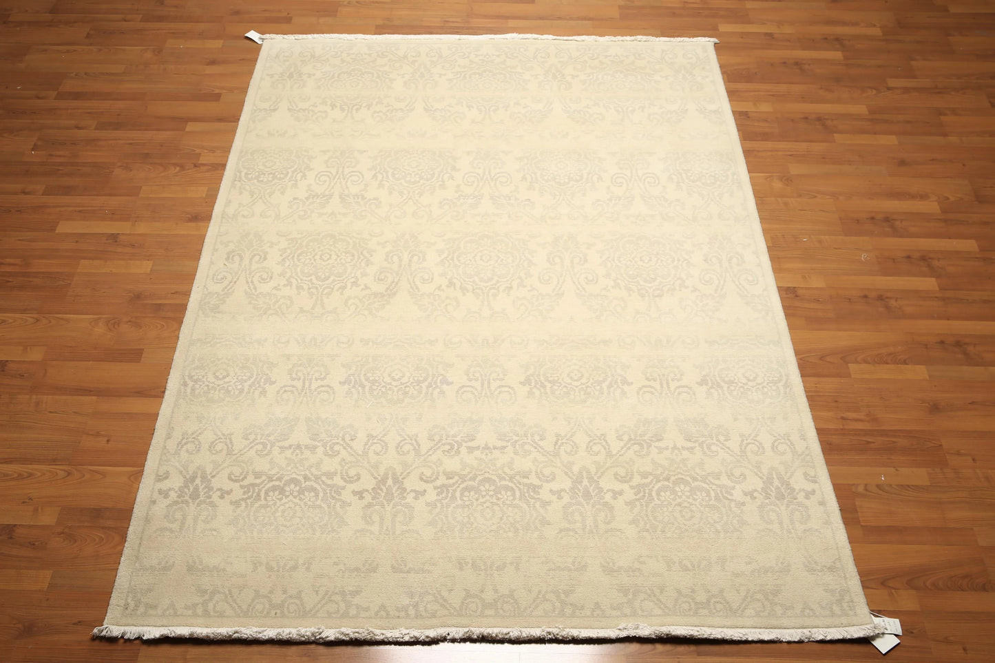 Hand Knotted 100% Wool Traditional Oriental Area Rug Beige 6' x 9'-2