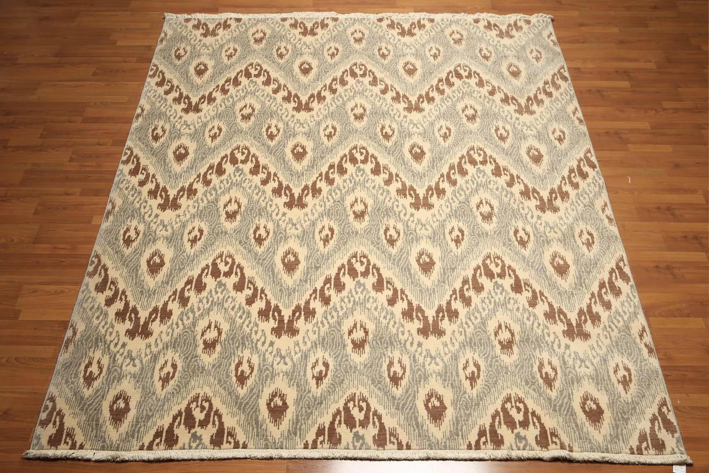 8' x 10' Hand knotted Oriental area rug 100% Wool pile 8x10 Modern Beige-2