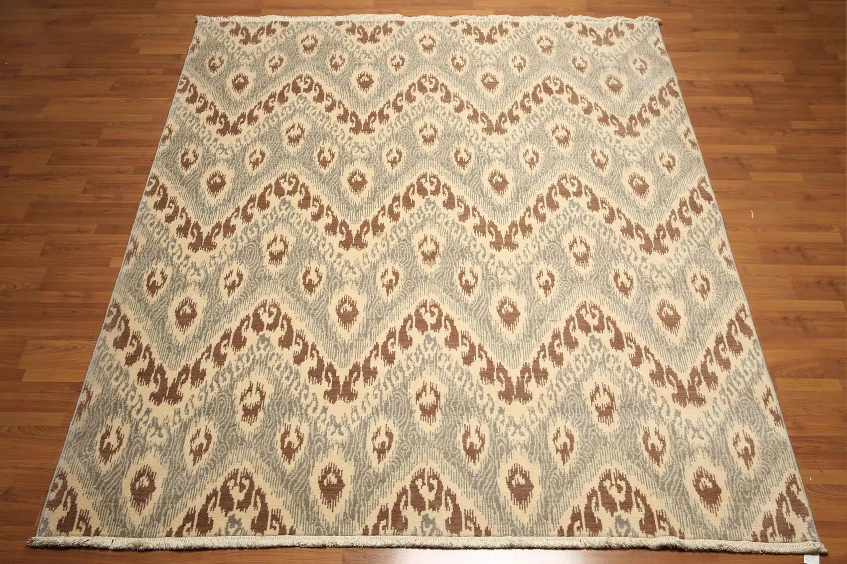 8' x 10' Hand knotted Oriental area rug 100% Wool pile 8x10 Modern Beige-2