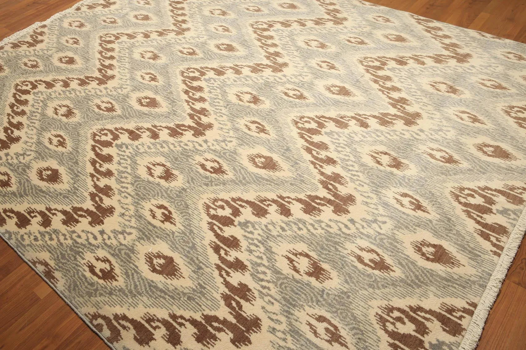 8' x 10' Hand knotted Oriental area rug 100% Wool pile 8x10 Modern Beige-3