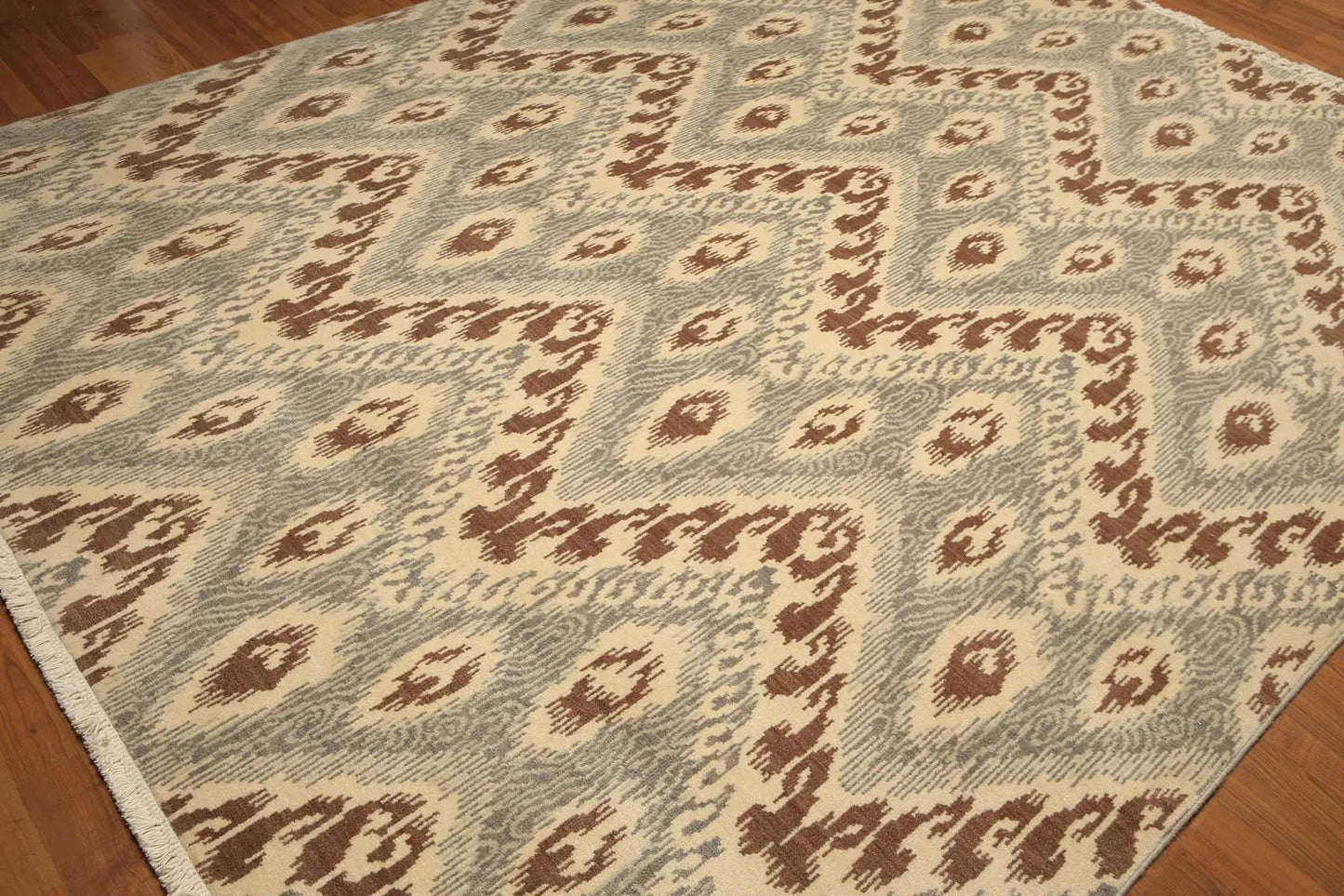 8' x 10' Hand knotted Oriental area rug 100% Wool pile 8x10 Modern Beige-4
