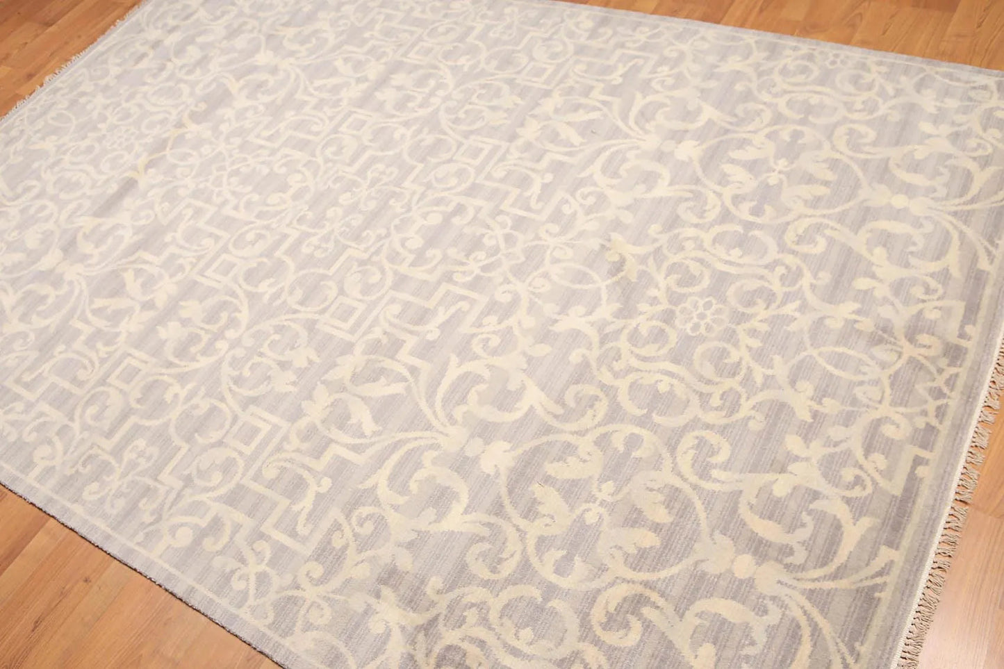 6' x 9' Hand Knotted Transitional 100% Wool Area Rug Gray-1
