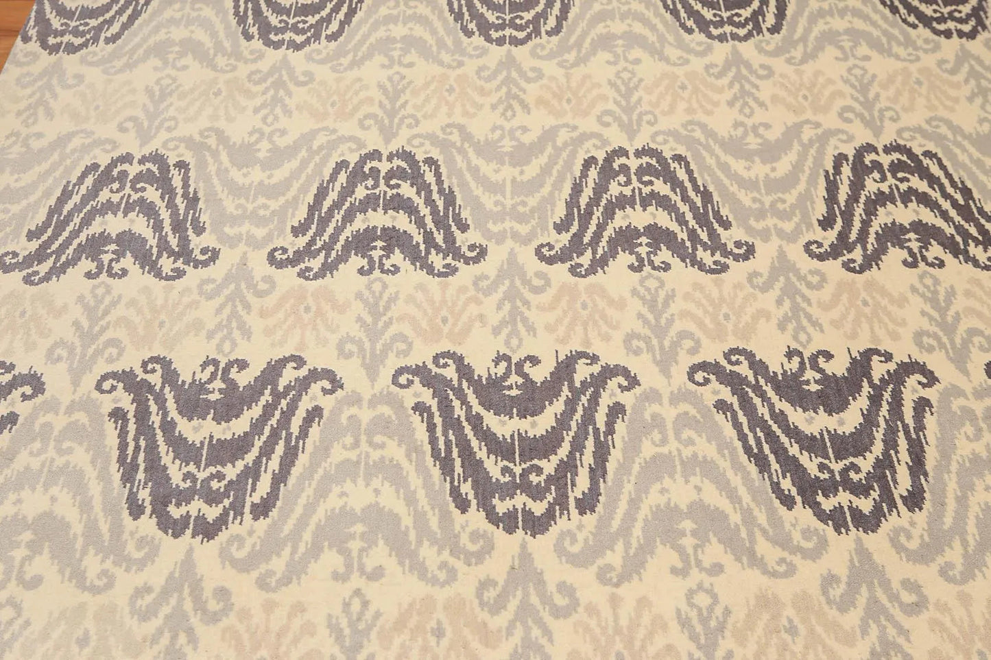 6' x 9' Hand Knotted 100% Wool Ikat Design Oriental Area Rug Beige-3
