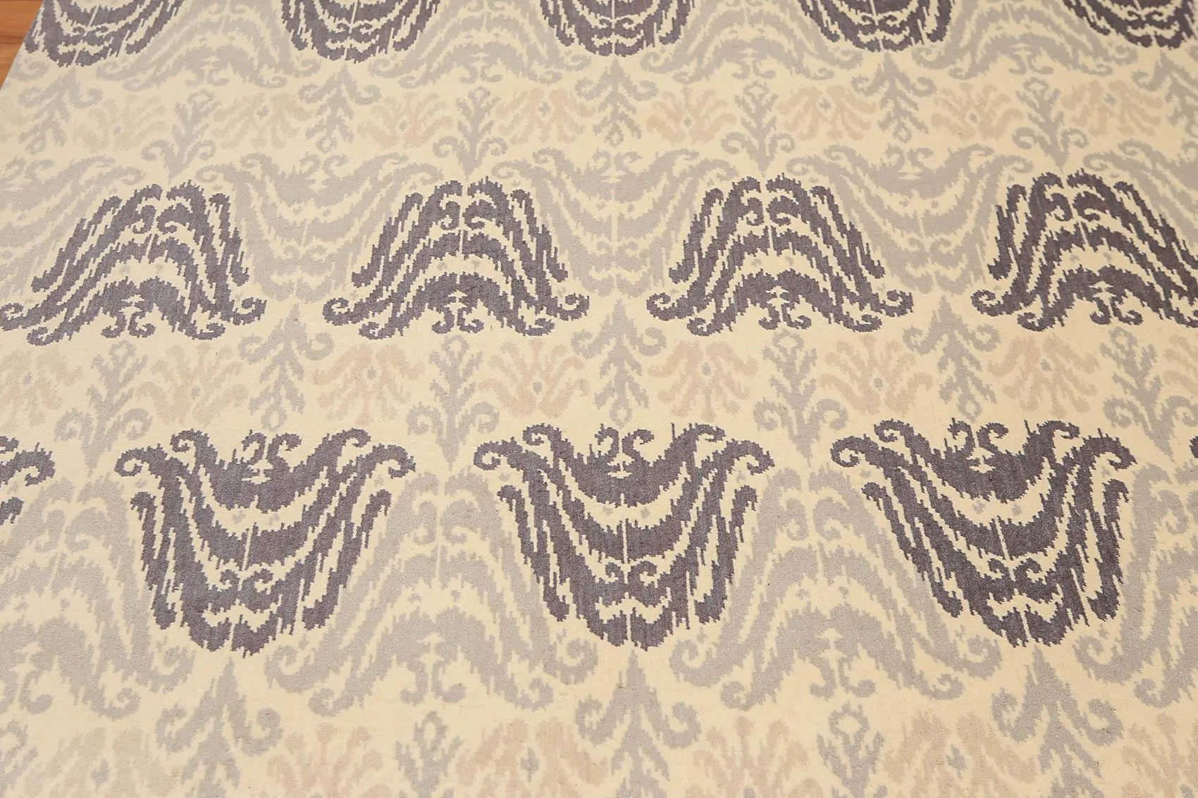 6' x 9' Hand Knotted 100% Wool Ikat Design Oriental Area Rug Beige-3