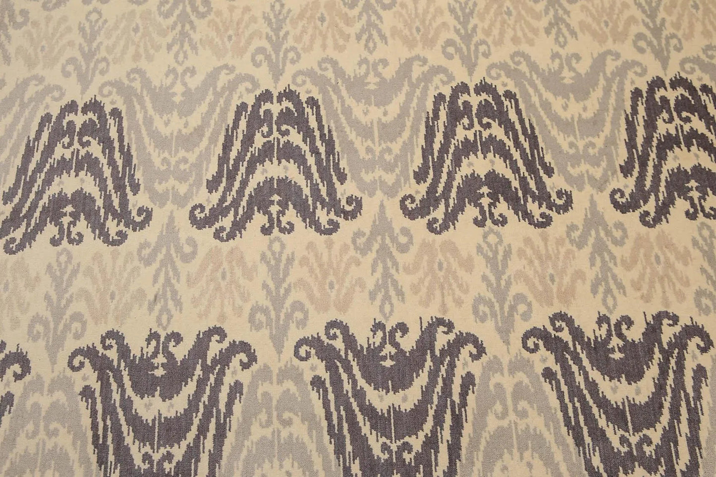6' x 9' Hand Knotted 100% Wool Ikat Design Oriental Area Rug Beige-4