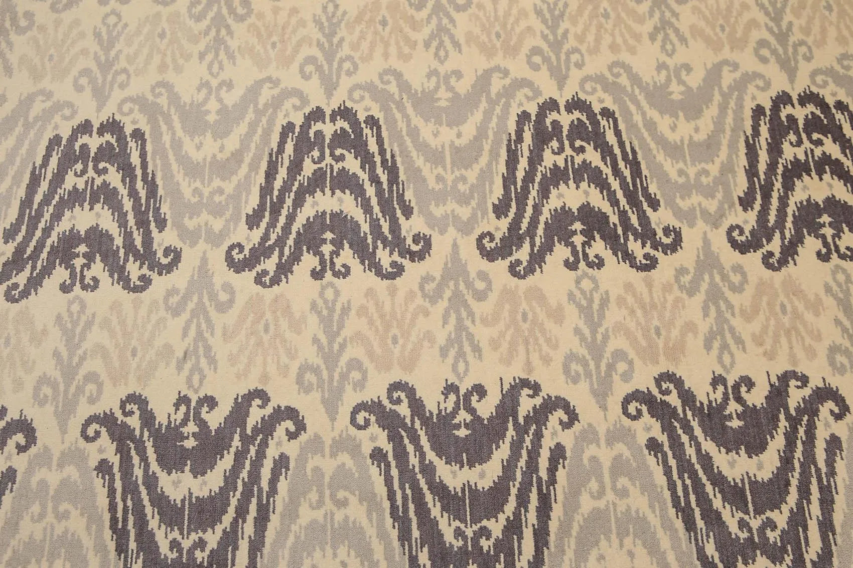 6' x 9' Hand Knotted 100% Wool Ikat Design Oriental Area Rug Beige-4