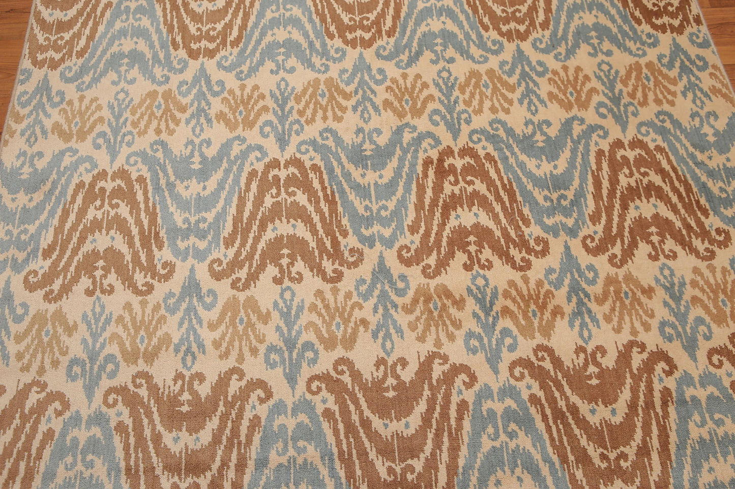 6' x 9' Ikat Design Area Rug Hand Knotted 100% Wool Beige-4