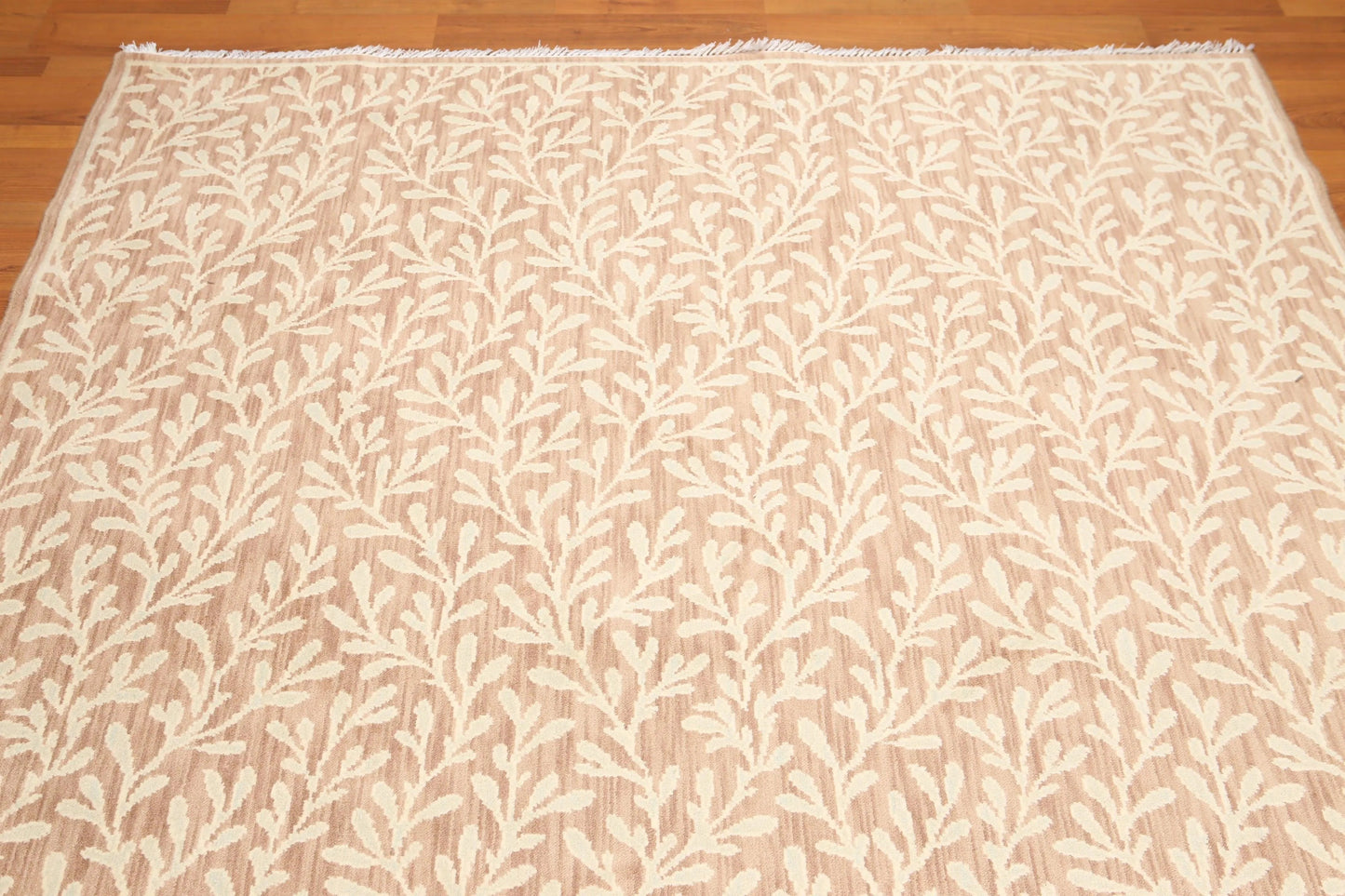 6' x 9' Botanical Hand Knotted Area Rug 100% Wool Taupe-3