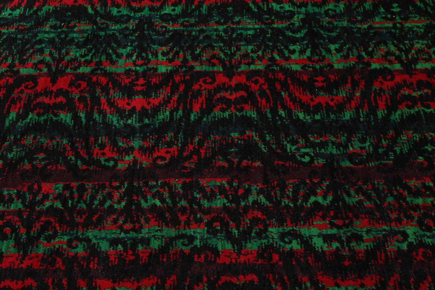 6' x 9' Modern Graphic Area Rug Hand Knotted 100% Wool Green-4