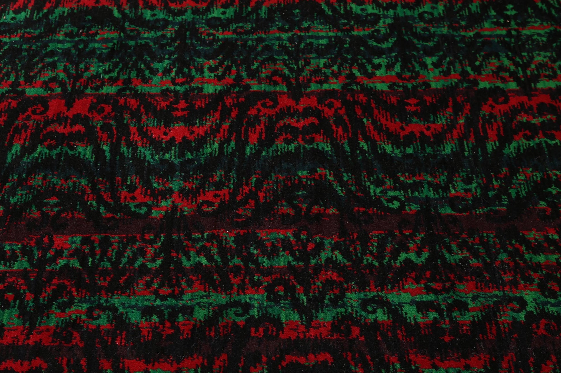 6' x 9' Modern Graphic Area Rug Hand Knotted 100% Wool Green-4