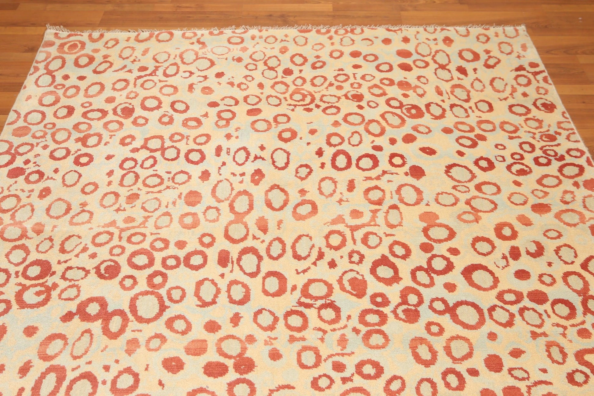 6' x 9' Modern Hand Knotted Graphic Area Rug 100% Wool Aqua-3