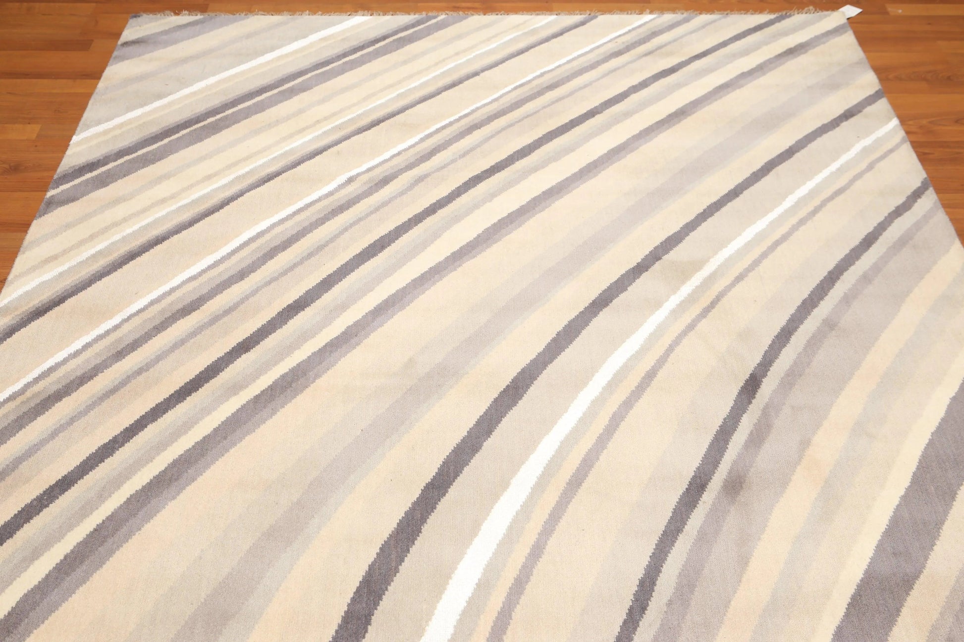 6' x 9' Hand Knotted Designer Area Rug Wool & Bamboo Silk Beige-3