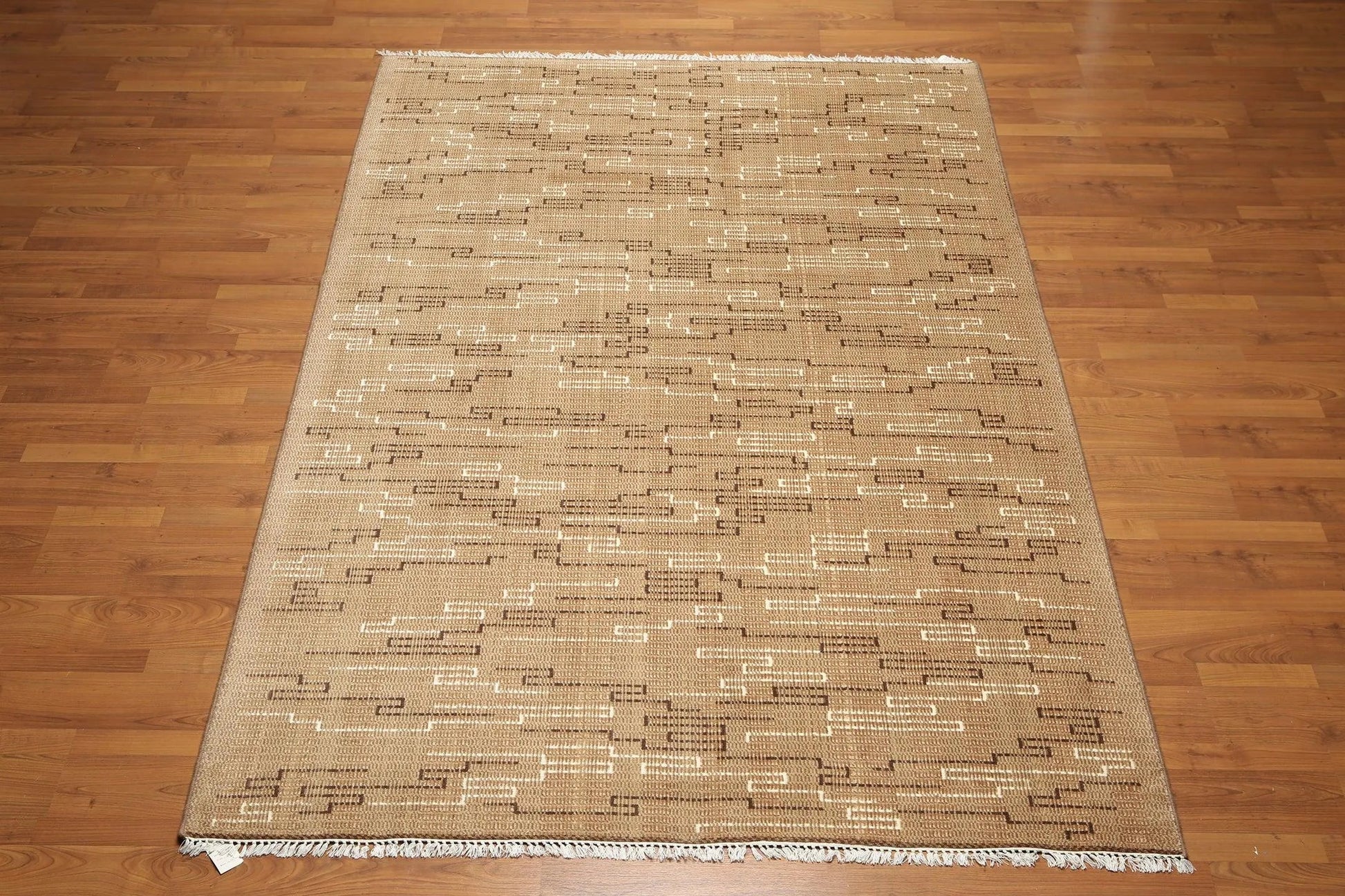 6' x 9' Hand knotted Oriental area rug 100% Wool Modern full pile 6x9 Brown-2