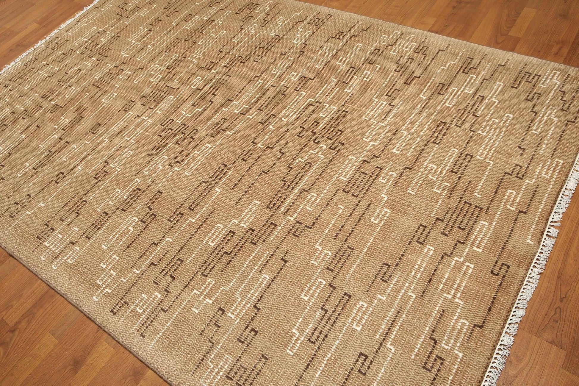 6' x 9' Hand knotted Oriental area rug 100% Wool Modern full pile 6x9 Brown-3