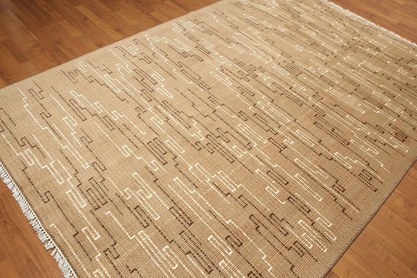 6' x 9' Hand knotted Oriental area rug 100% Wool Modern full pile 6x9 Brown-4