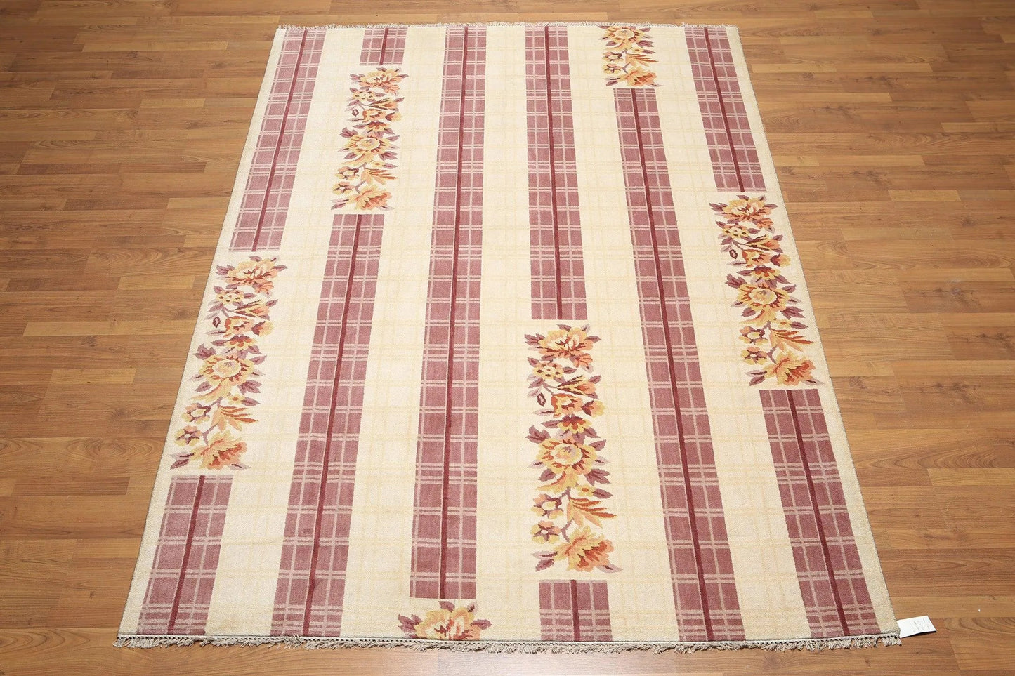 6' x 9' Handmade 100% Wool Oriental Area rug Traditional 6x9 ft Beige-2