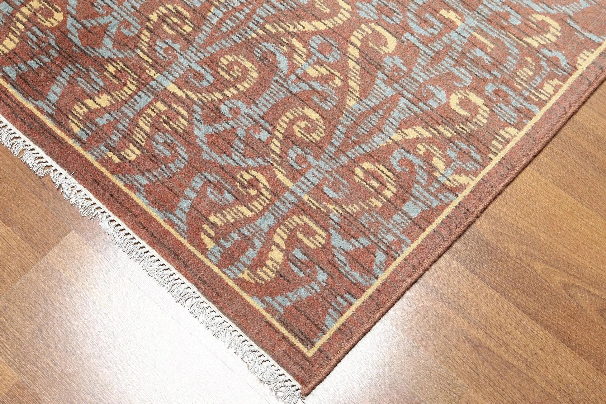 5' x 7' Hand knotted 100% Wool Rug Carpet Transitional Brown-4