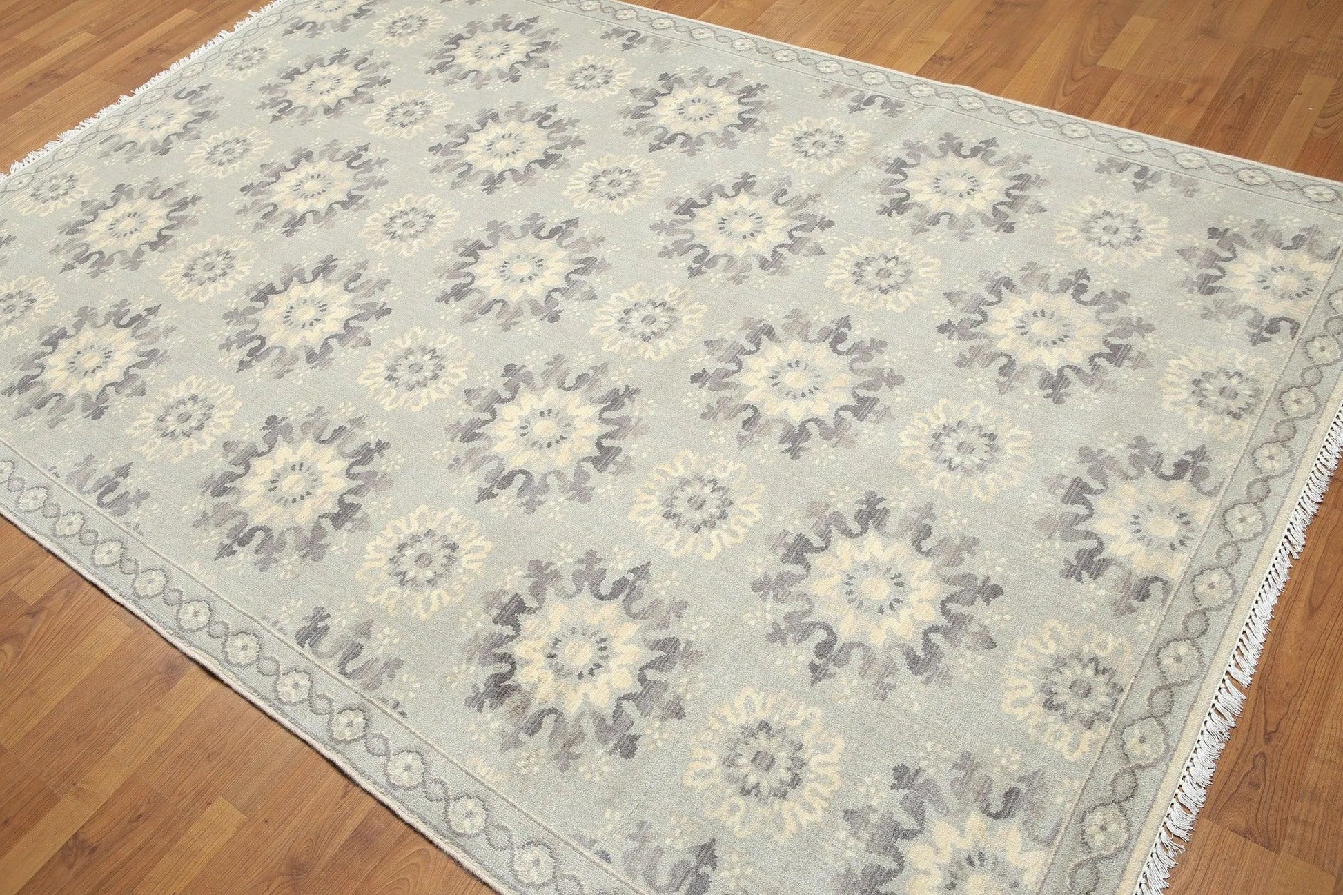 6' x 9' Hand knotted 100% Wool Oriental Area rug Modern Gray-1