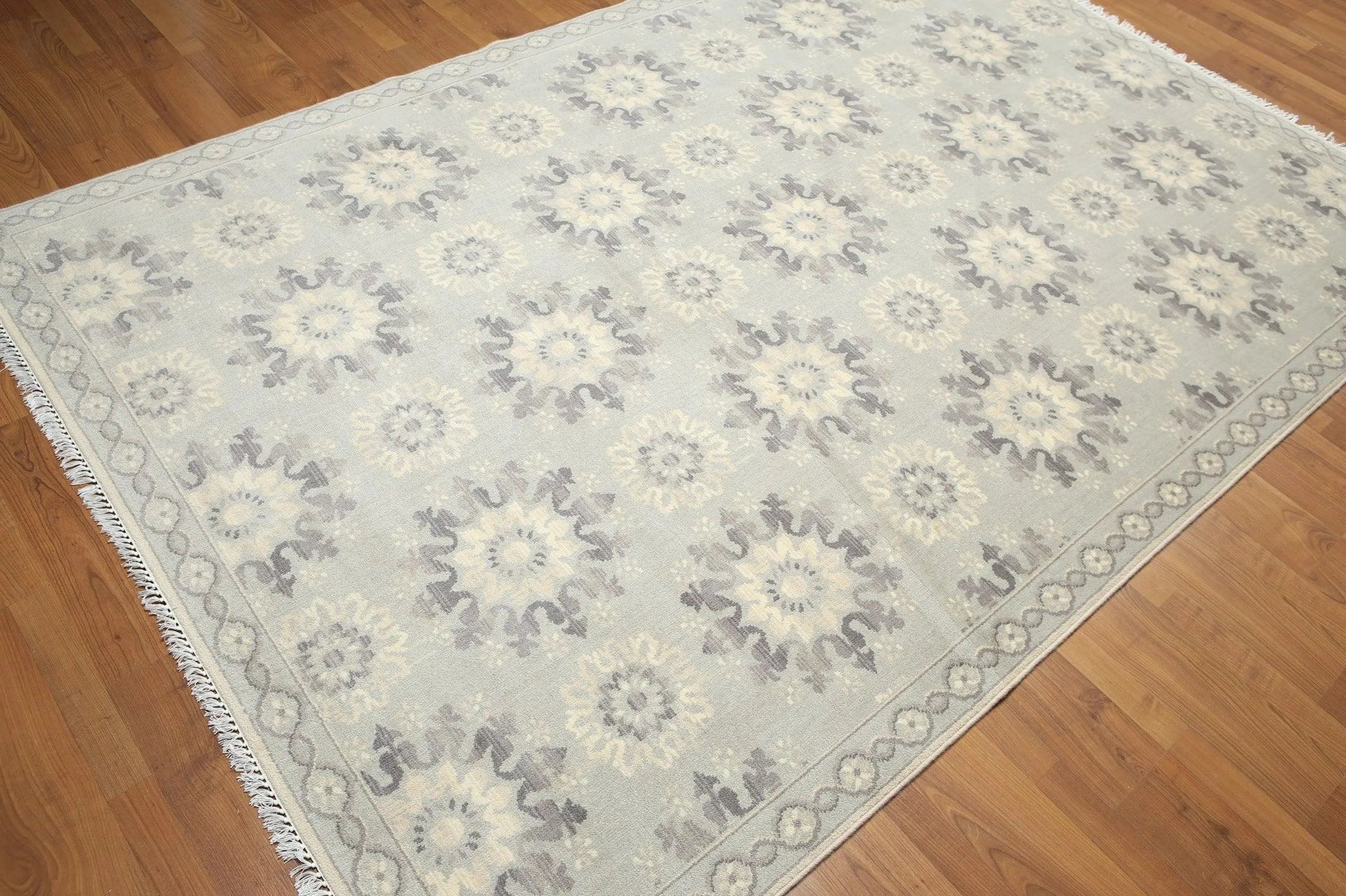 6' x 9' Hand knotted 100% Wool Oriental Area rug Modern Gray-3