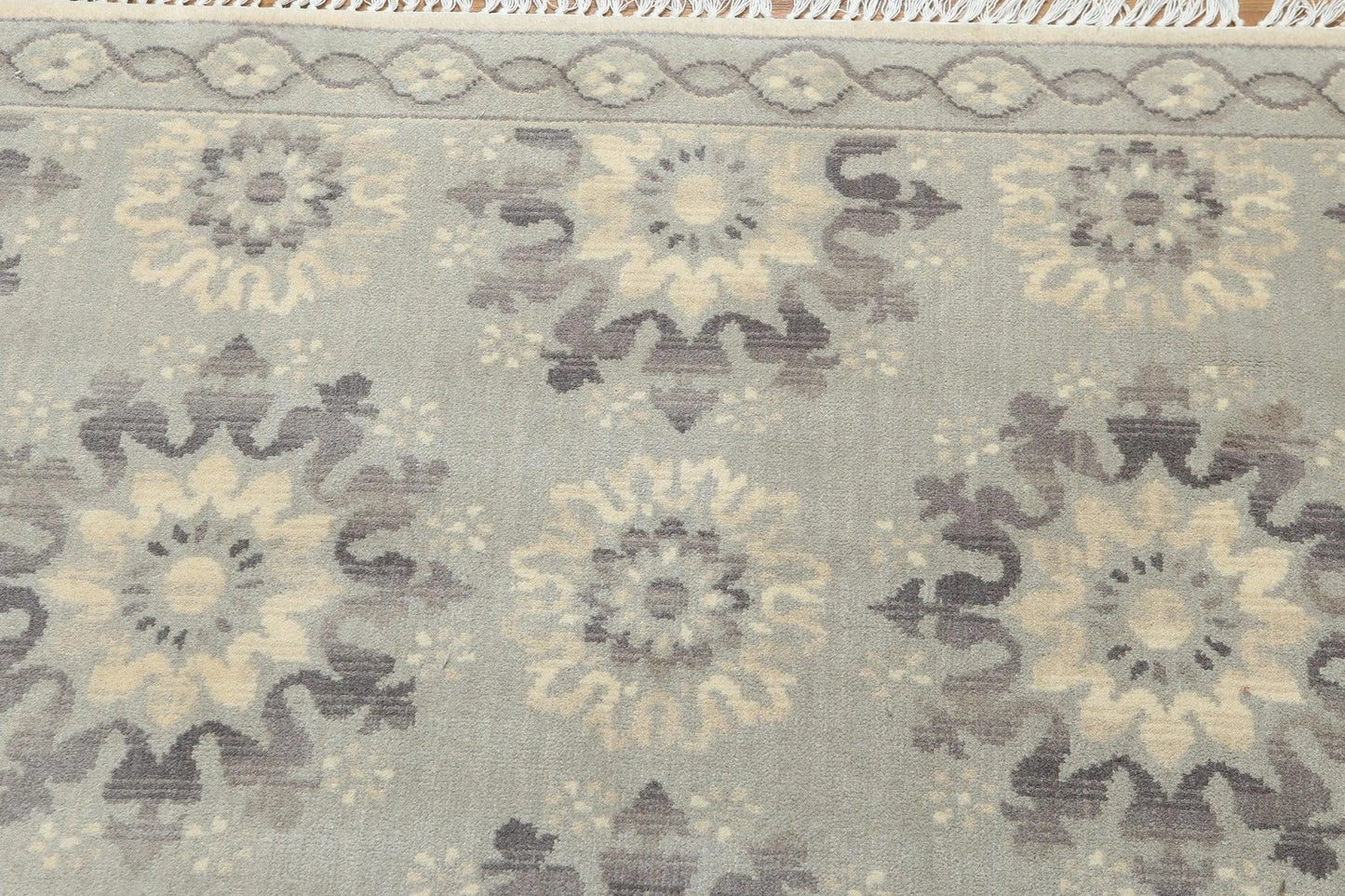 6' x 9' Hand knotted 100% Wool Oriental Area rug Modern Gray-4