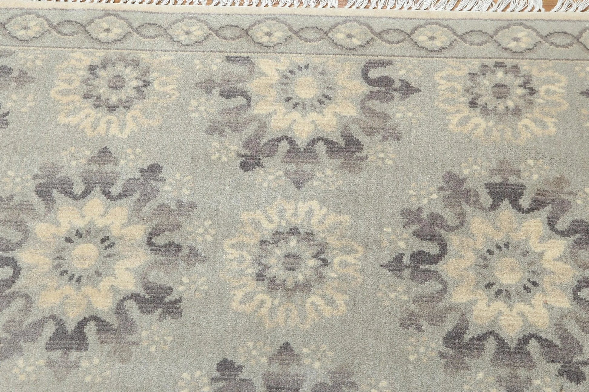 6' x 9' Hand knotted 100% Wool Oriental Area rug Modern Gray-4