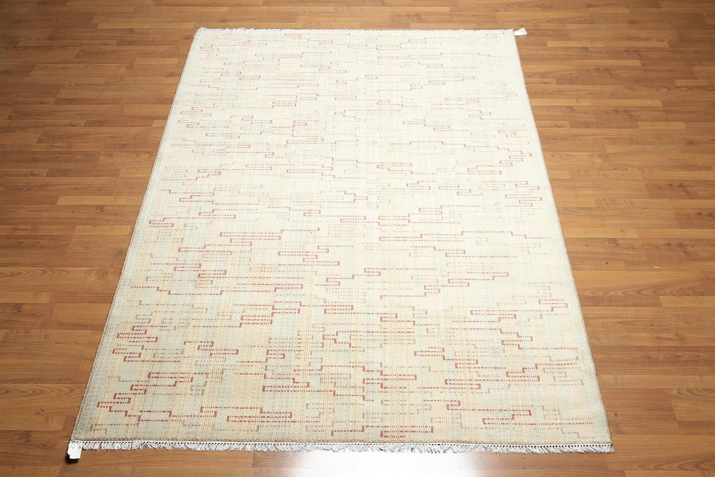 6' x 9' Handmade 100% Wool Oriental Area rug Modern 6x9 Beige-2