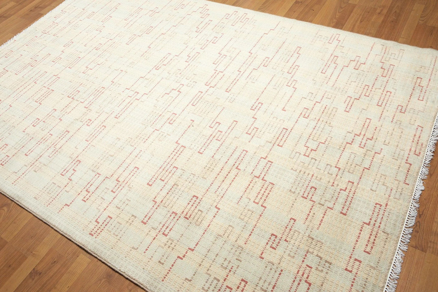 6' x 9' Handmade 100% Wool Oriental Area rug Modern 6x9 Beige-3