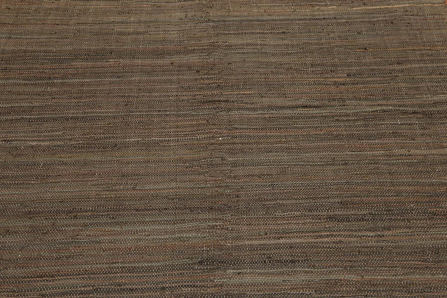 6x9 Tone on Tone Leather Flat Pile Modern & Contemporary Oriental Area Rug-2