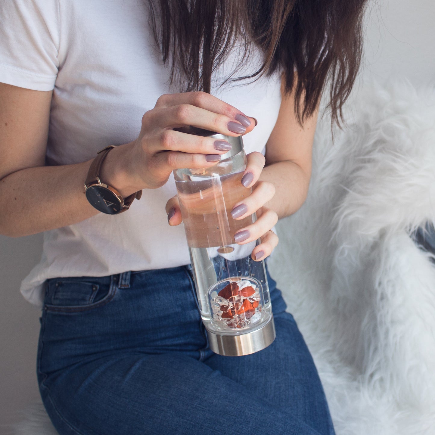 ViA FITNESS | Red Jasper, Magnesite & Clear Quartz