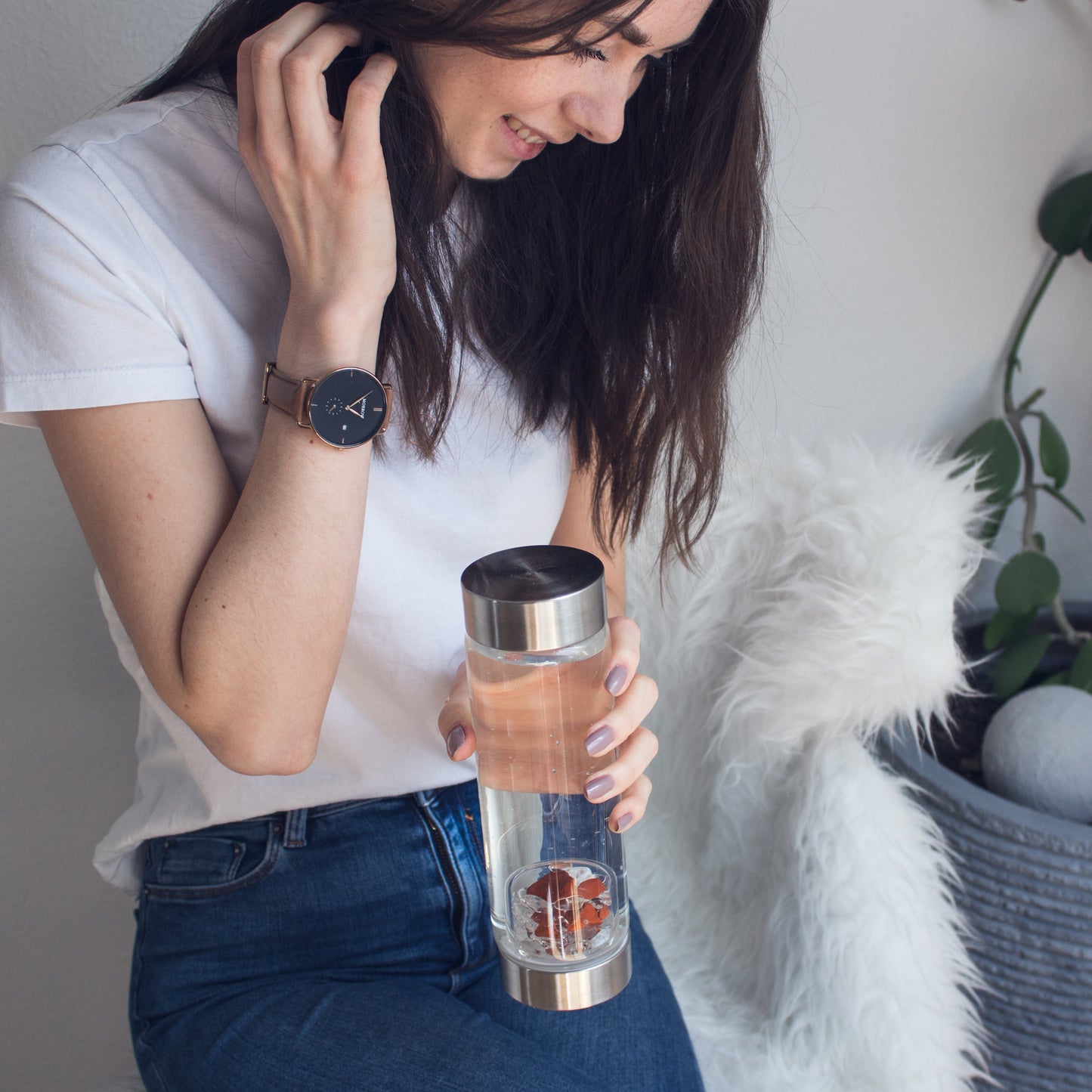 ViA FITNESS | Red Jasper, Magnesite & Clear Quartz
