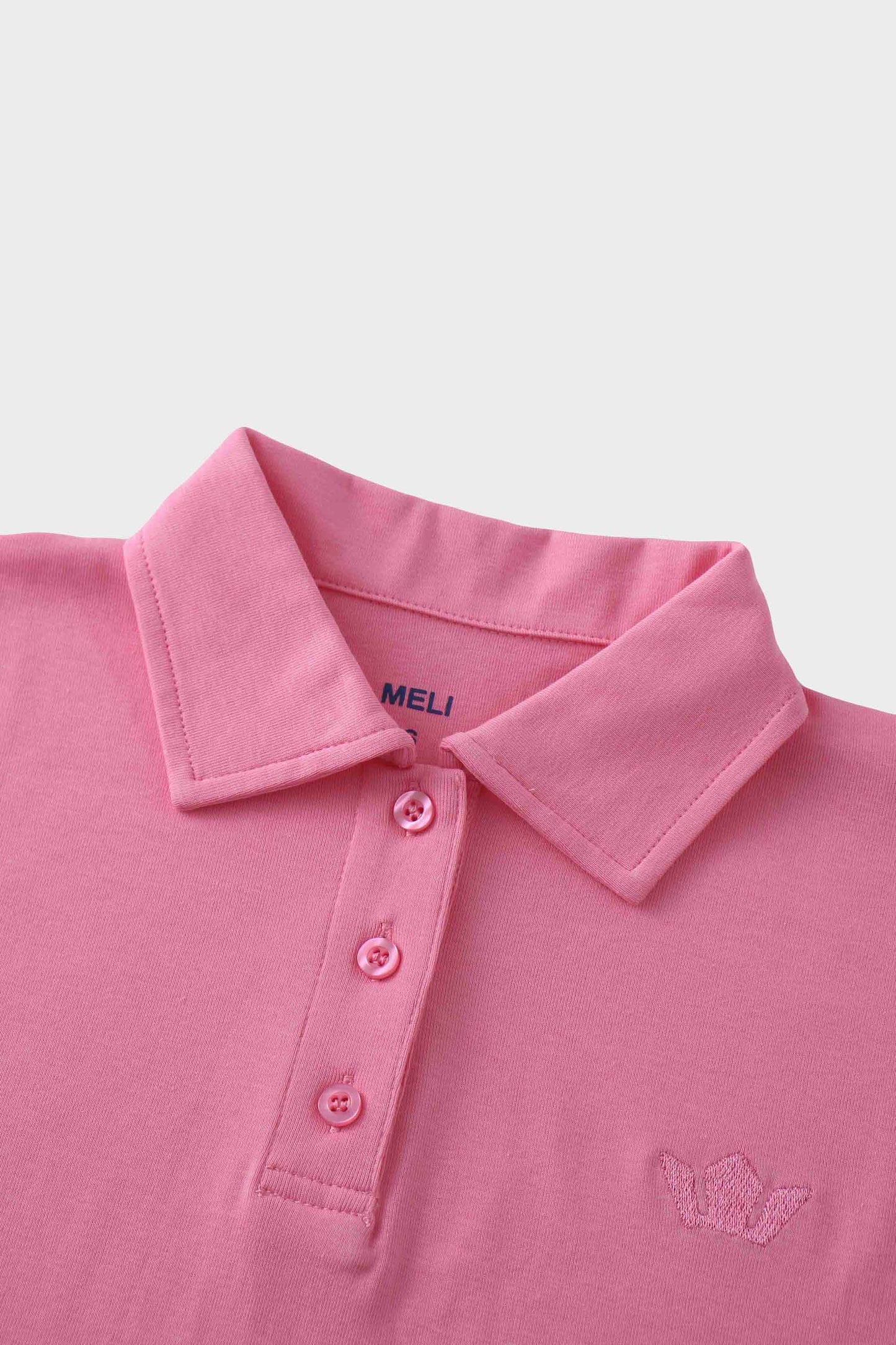 Collared Bomber Tee-Pink