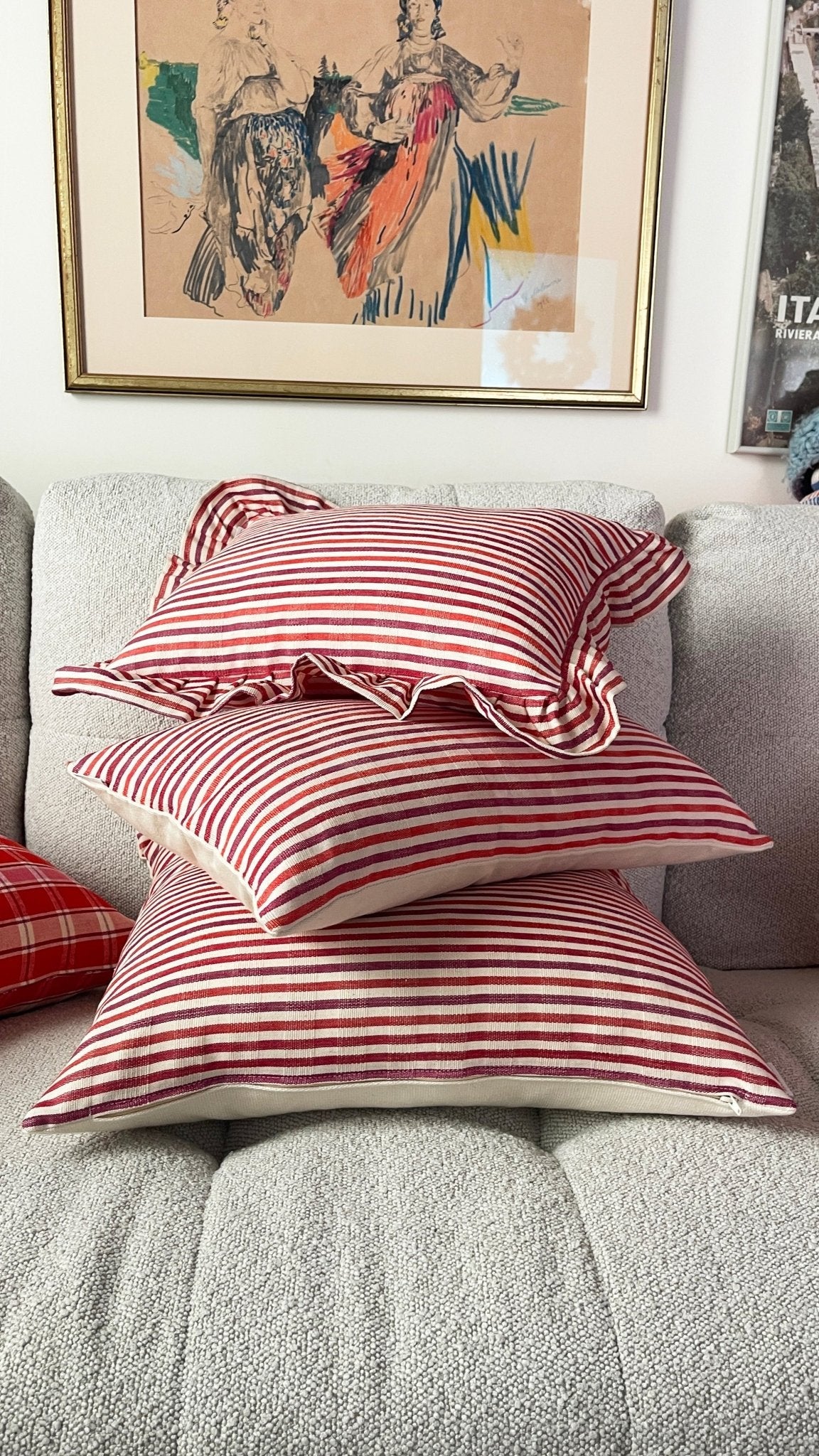 Camila & Elina Red Pillows
